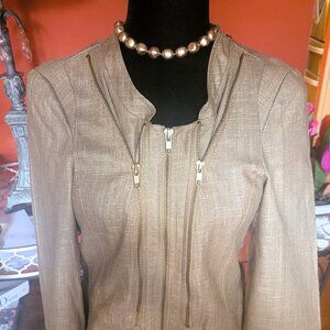 XOXO Women's 3 Zippers Jacket Military-Style Jacket